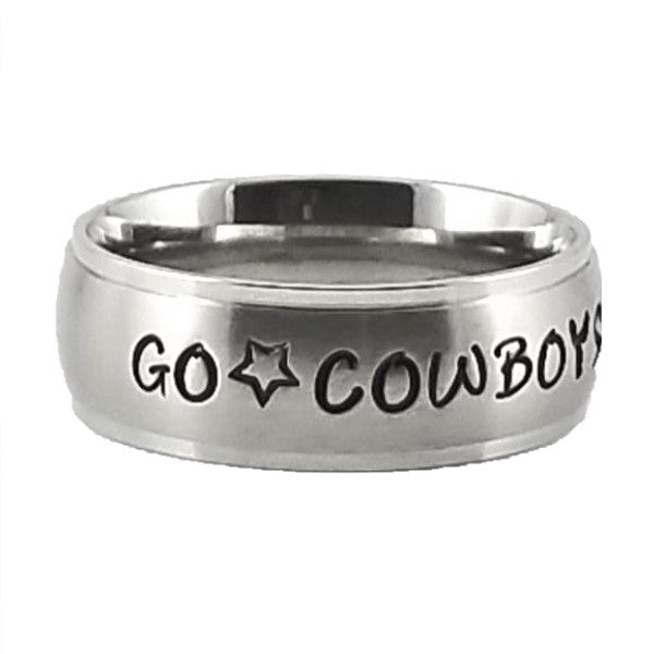 Custom Name Ring - Marked Edges on A Wide Band : Personalized Your Way! 5